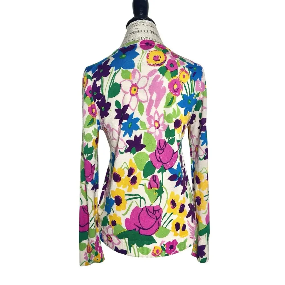 J. Crew | Women | Margot Floral Garden Merino Wool Crew Neck Sweater | Small